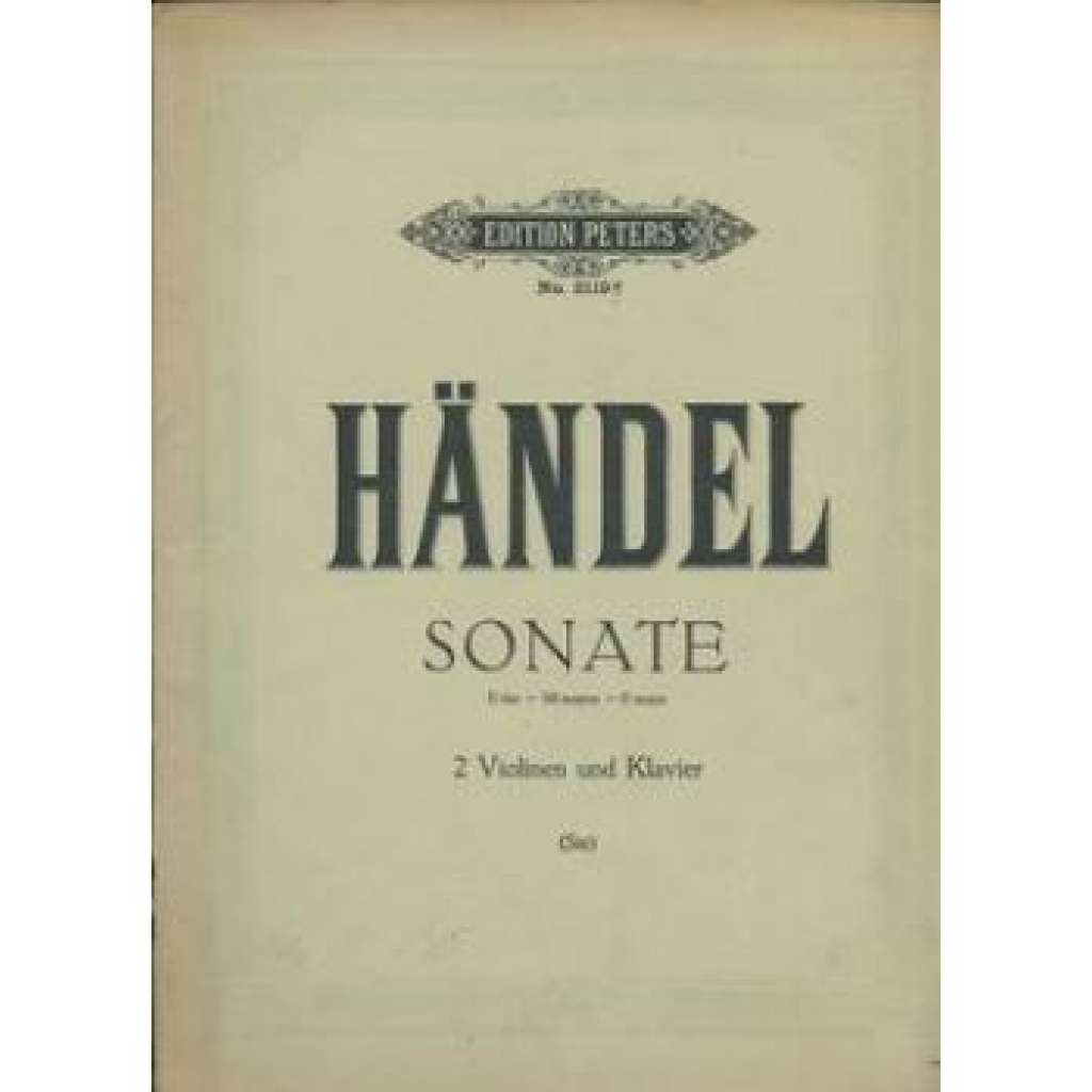Sonate G. F. Händel ( 2 housle a klavír)