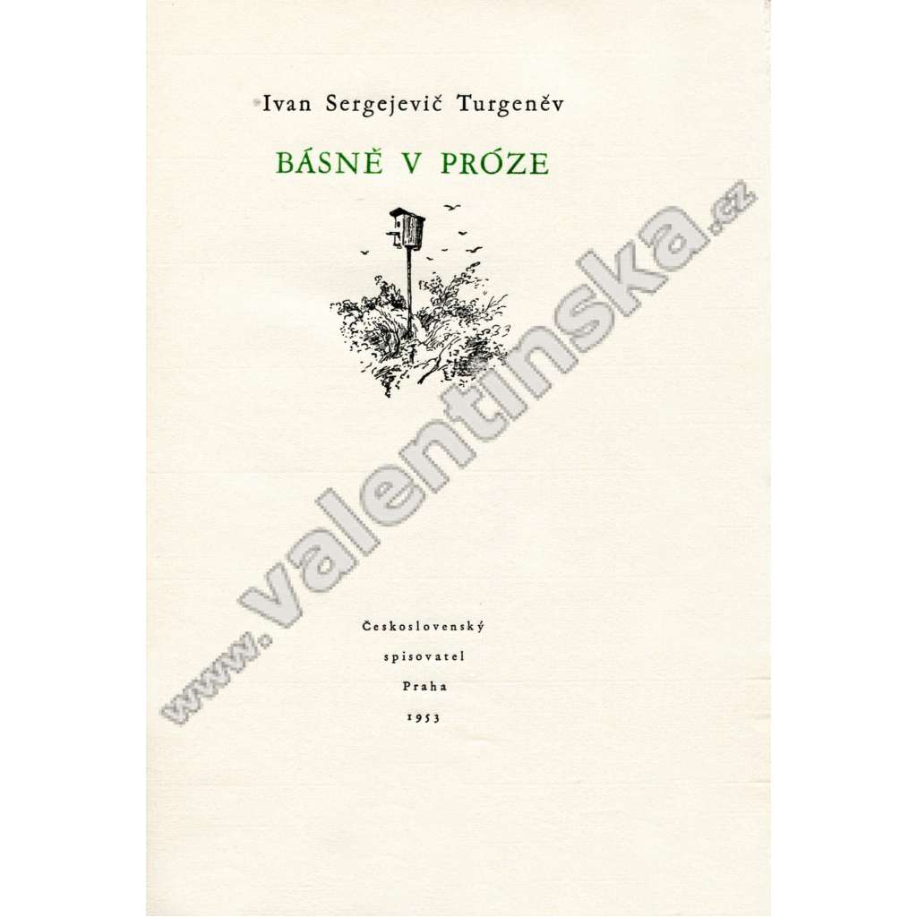 Básně v próze (edice: Ráj knihomilů, sv. 10) [beletrie, úvahy o životě, ilustrace Václav Sivko]