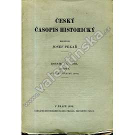 Český časopis historický, roč. XL., sešit 1.