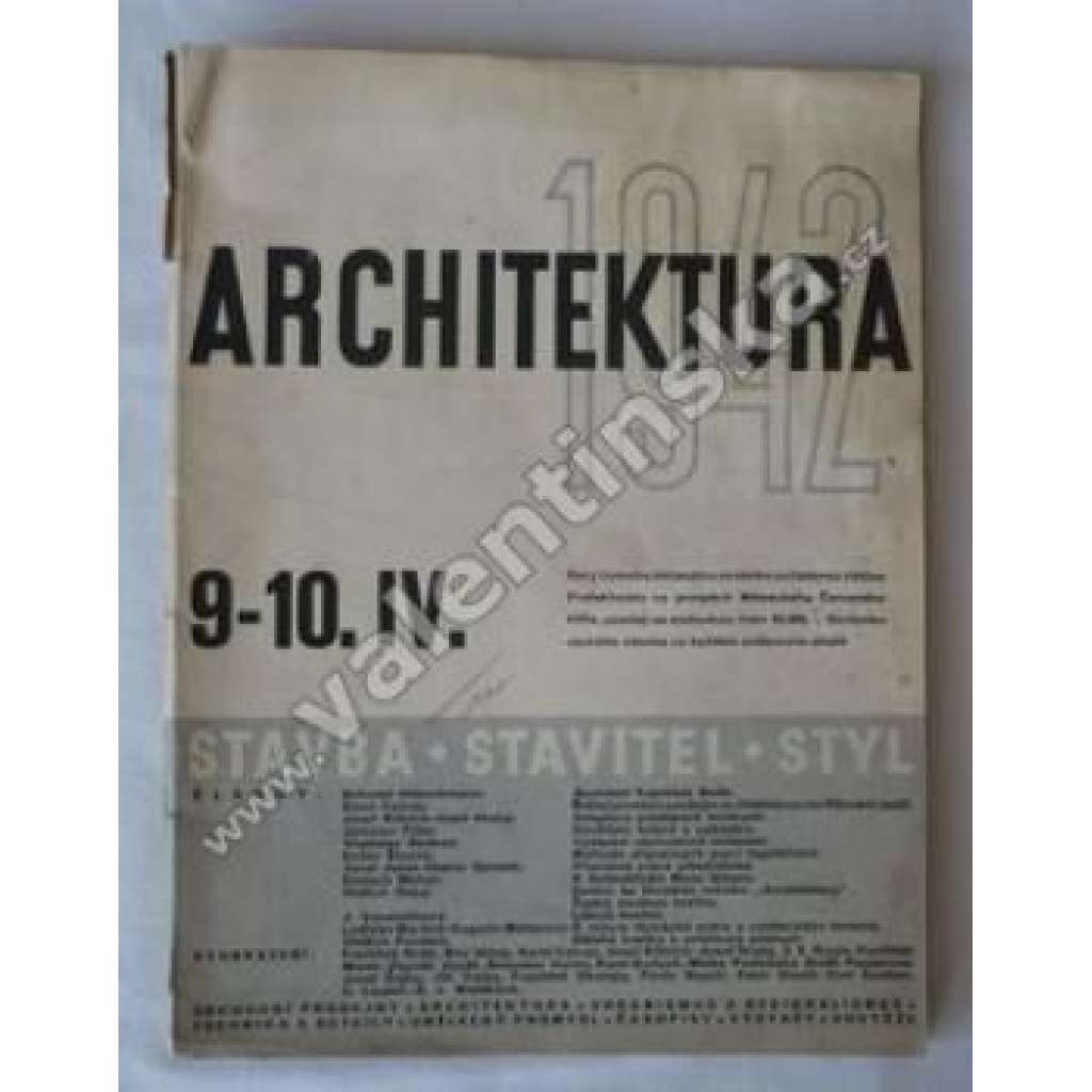 Architektura, 1942/ 9.-10.IV.