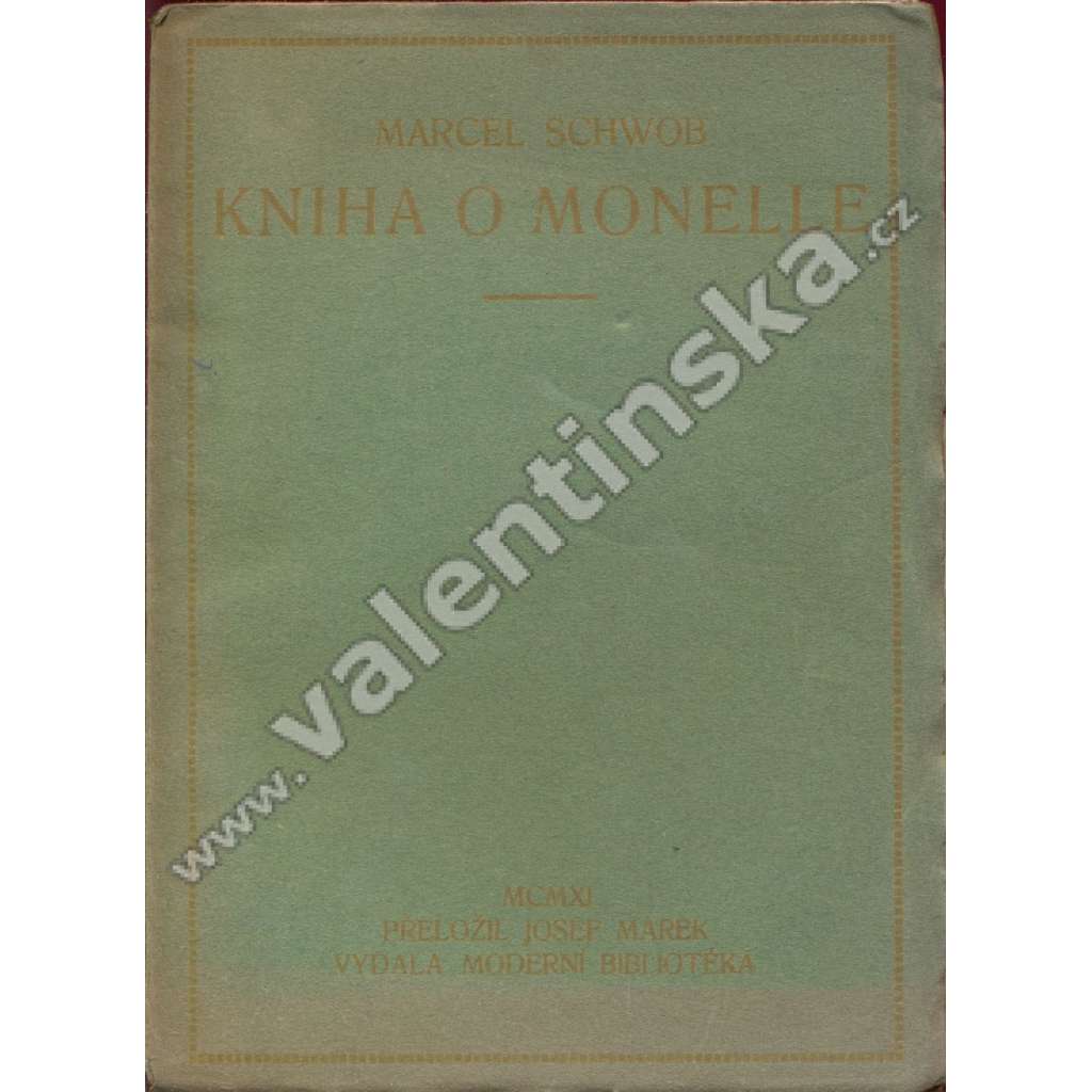 Kniha o Monelle (ed. Moderní bibliotéka)