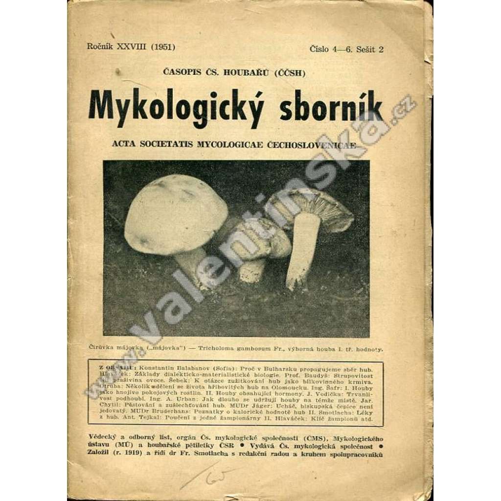 ČČSH - Mykologický sborník, 4-6/1951