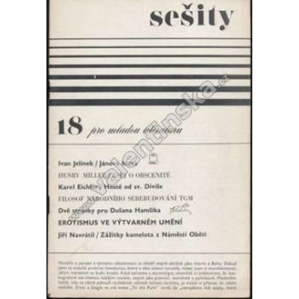 Sešity pro literaturu a diskusi, 18/1968