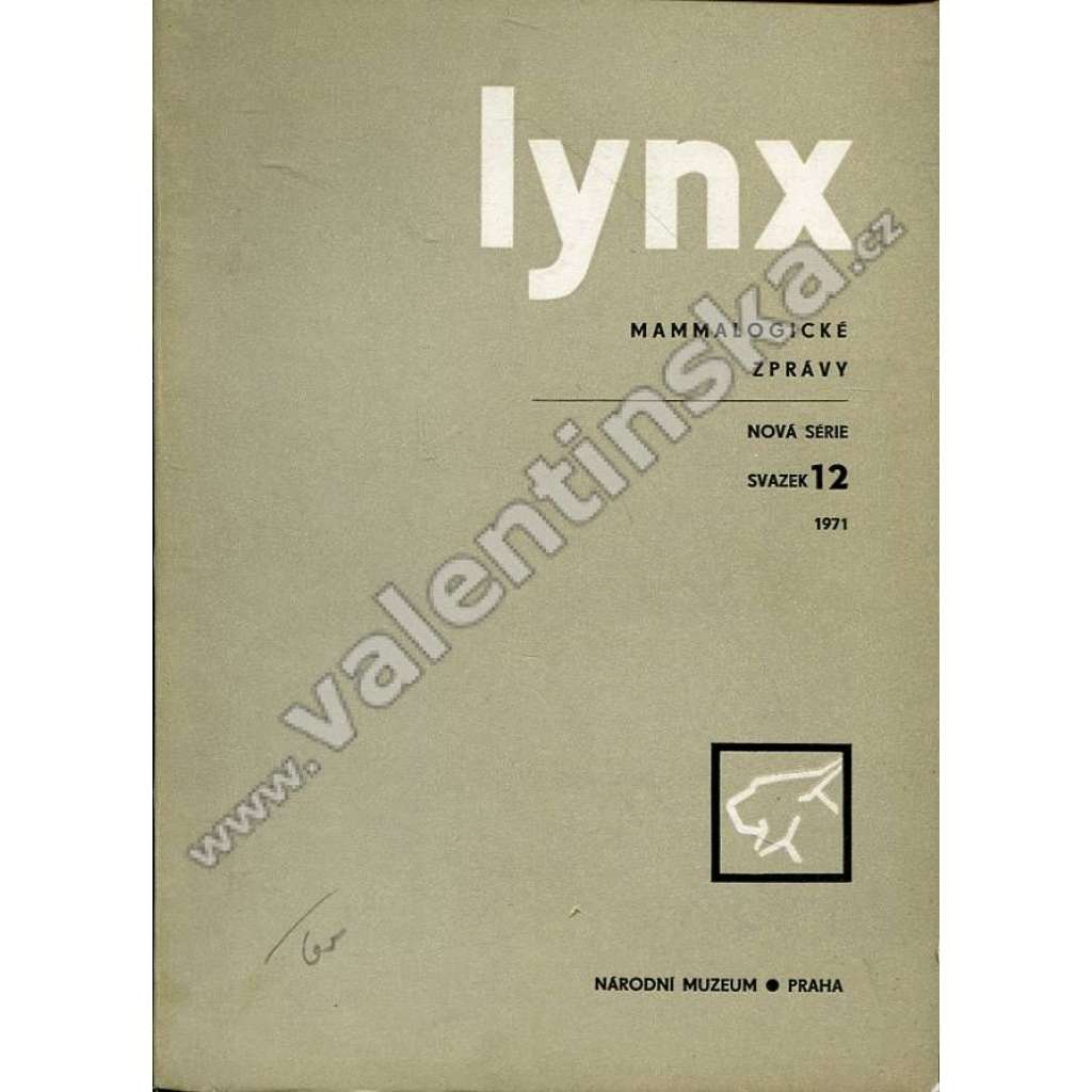 Lynx: Mammalogické zprávy, 12/1971
