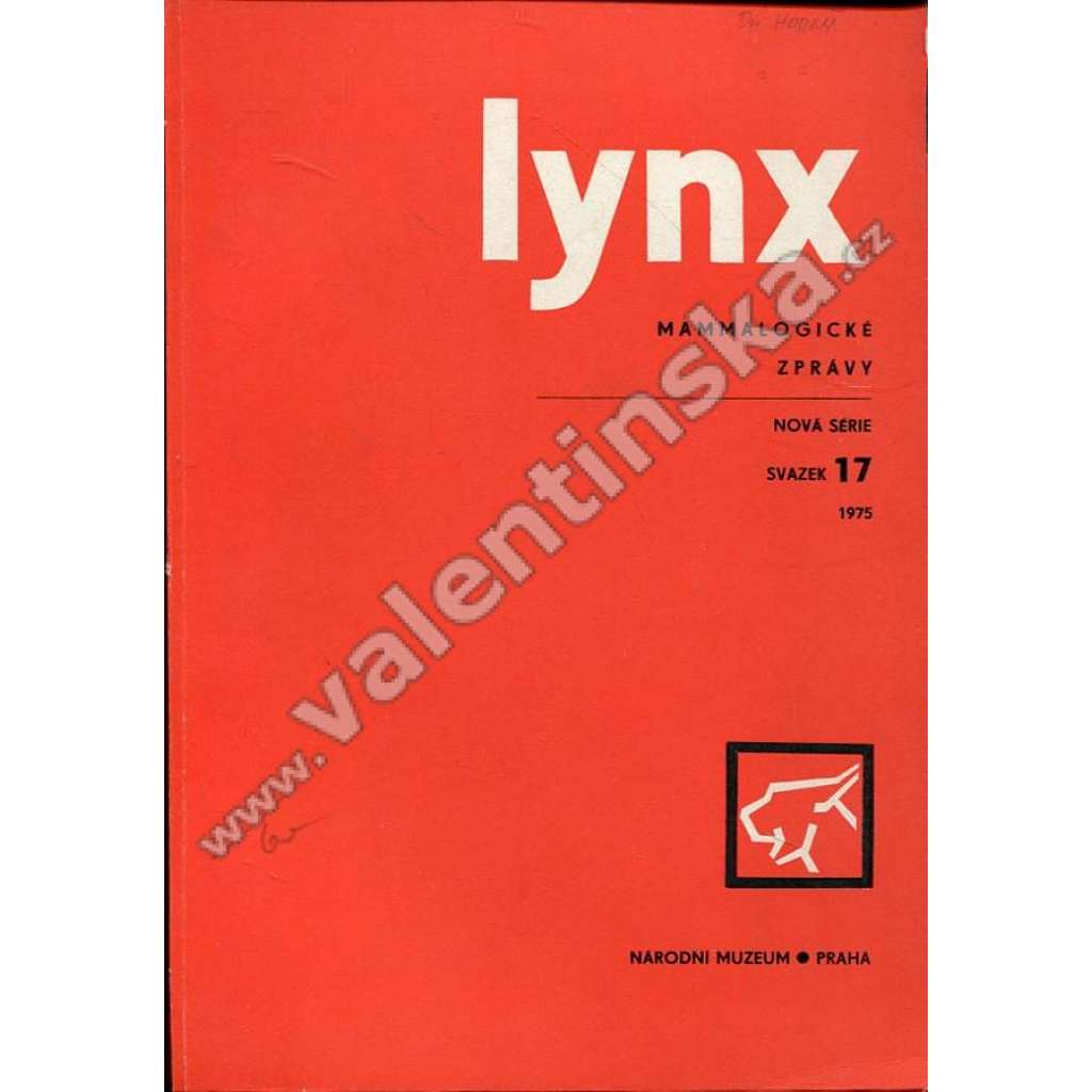 Lynx: Mammalogické zprávy, 17/1975