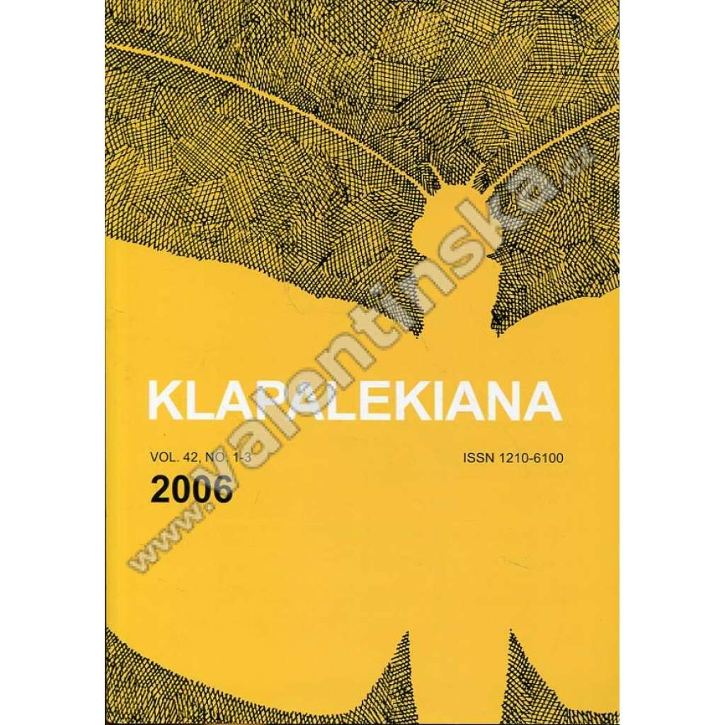 Klapalekiana, vol. 42, no. 1-3 (2006)