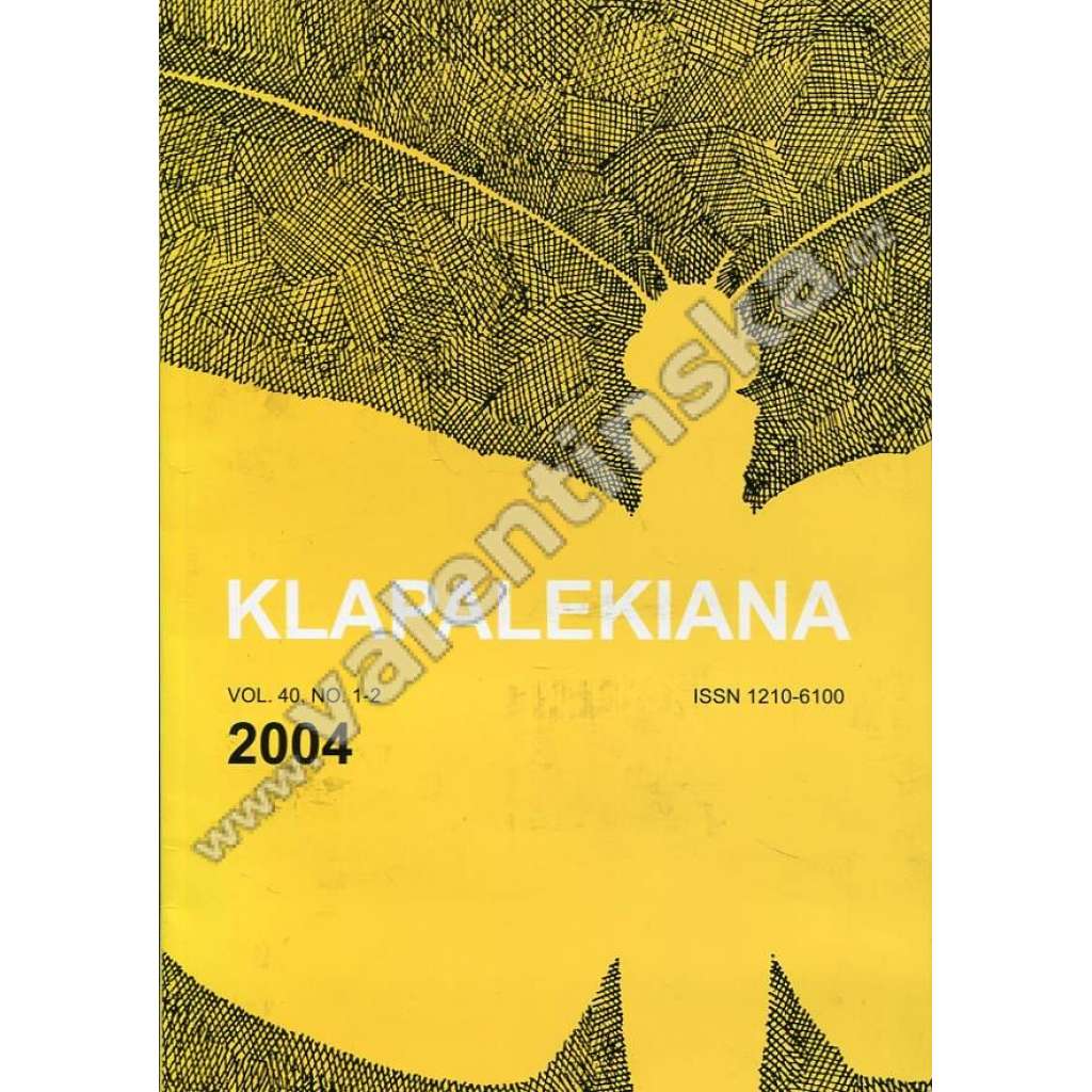 Klapalekiana, vol. 40, no. 1-2  (2004)