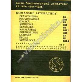 Soupis československé literatury za léta 1901-1925 Románské literatury