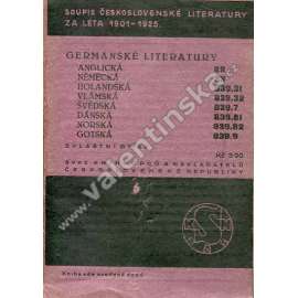 Soupis československé literatury za léta 1901-1925: Germánské literatury.