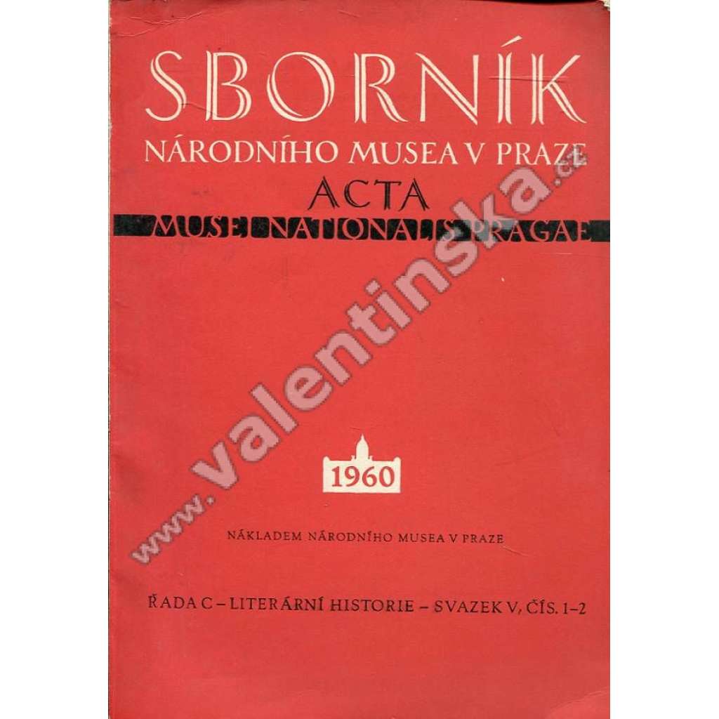 Sborník Národního musea v Praze, 1-2/1960