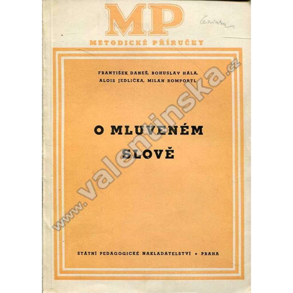 O mluveném slově [fonetika a fonologie, jazykověda, český jazyk, mluvené slovo]