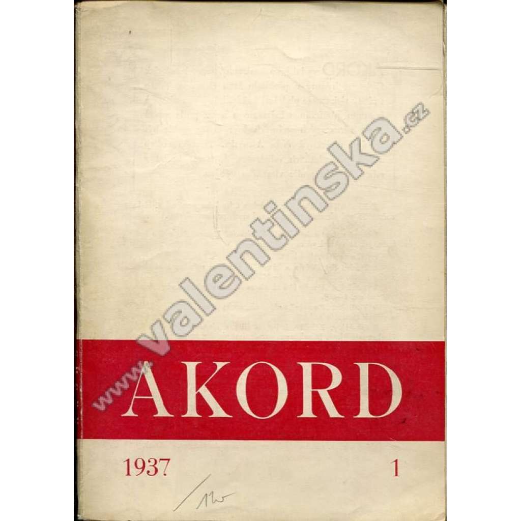 Akord, revue pro kulturní synthesu. 1/1937