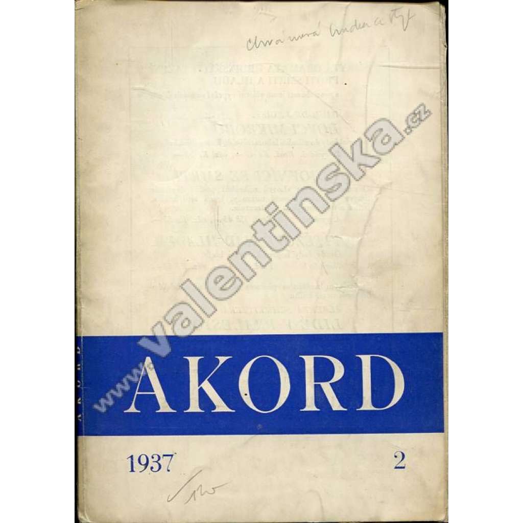 Akord, revue pro kulturní synthesu. 2/1937