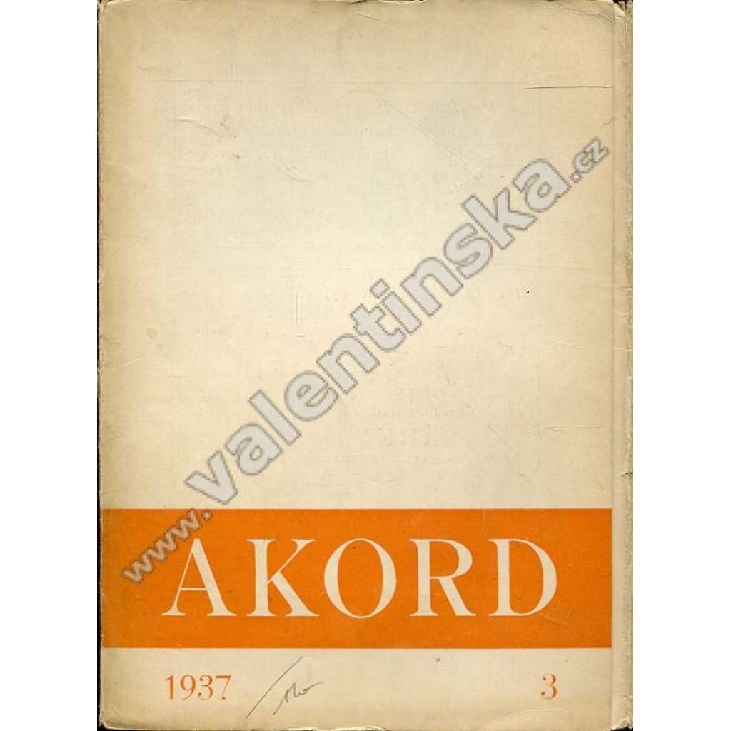 Akord, revue pro kulturní synthesu. 3/1937