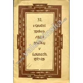 32. výroční zpráva státní reálky v Lounech, 1927