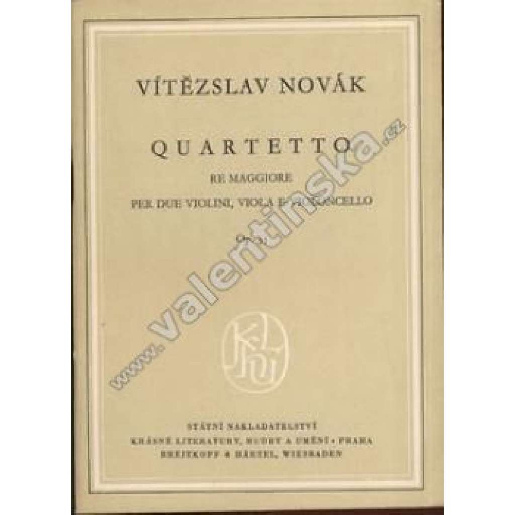 Quartetto. Re Maggiore Op. 35 (noty, housle, viola, violoncello)
