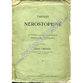 Tabulky nerostopisné