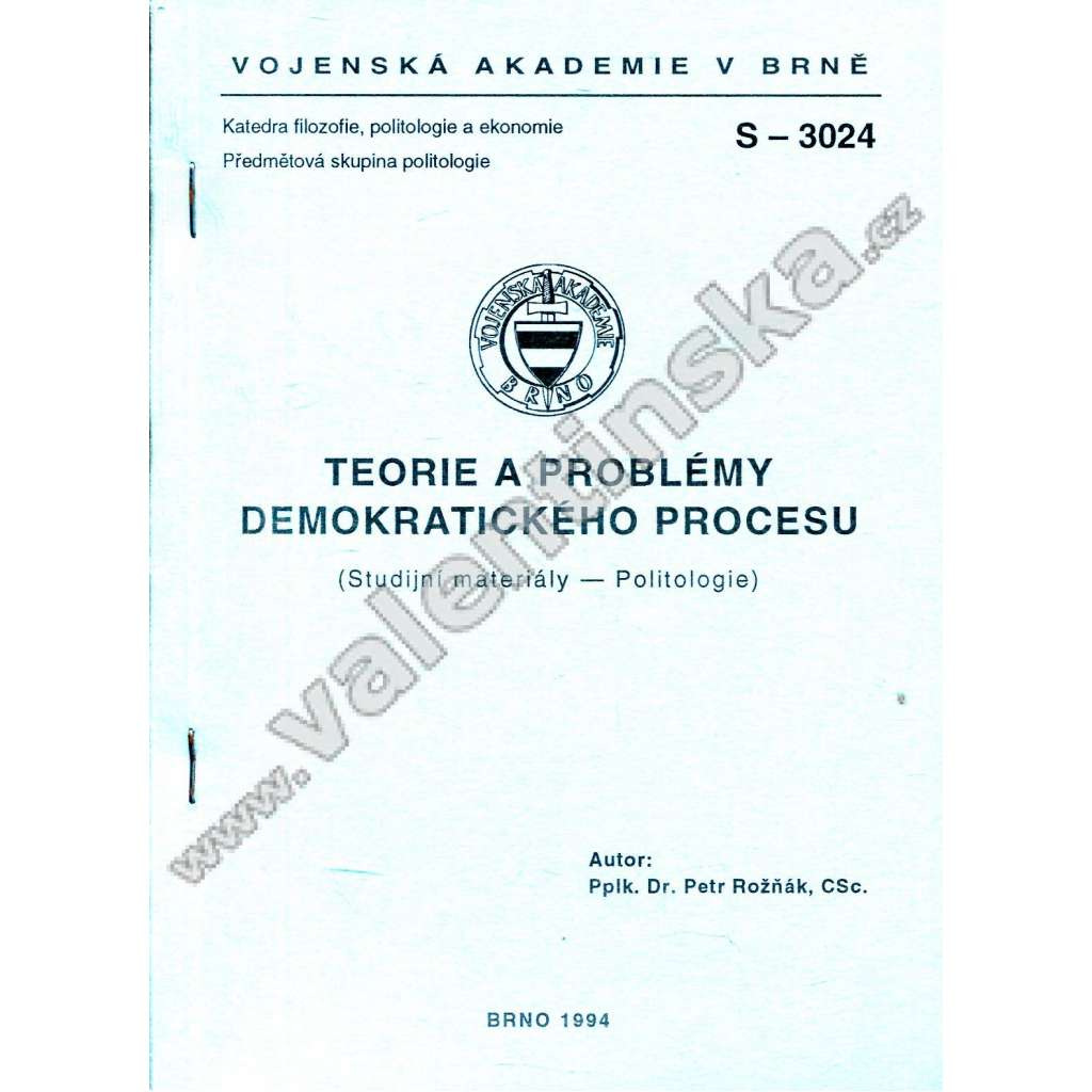 Teorie a problémy demokratického procesu