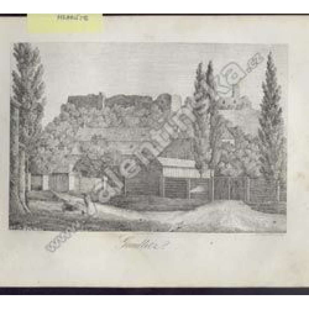 Choustníkovo Hradiště (Gradlitz) Trutnov (Heber 1815-1849) oceloryt