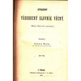 Stručný všeobecný slovník věcný (malý slovník naučný). Díl VII., [Š-Ž] (encyklopedie, příručka; celokožená vazba - vazba kůže)