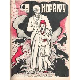 Kopřivy, list satirický, ročník 1928-1929 (s obálkami, komplet 1-52) [časopis, humor]