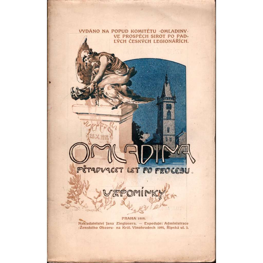 Omladina, pětadvacet let po procesu (politika, Rakousko - Uhersko, mj. T. G. Masaryk, Alois Hajn, Alois Rašín; secesní obálka)