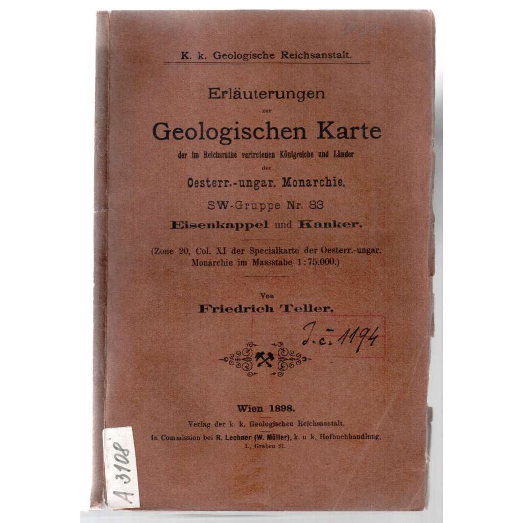 Erläuterungen zur Geologischen Karte ....SW-Gruppe Nr. 83. Eisenkappen und Kanker [geologie, Rakousko-Uhersko]