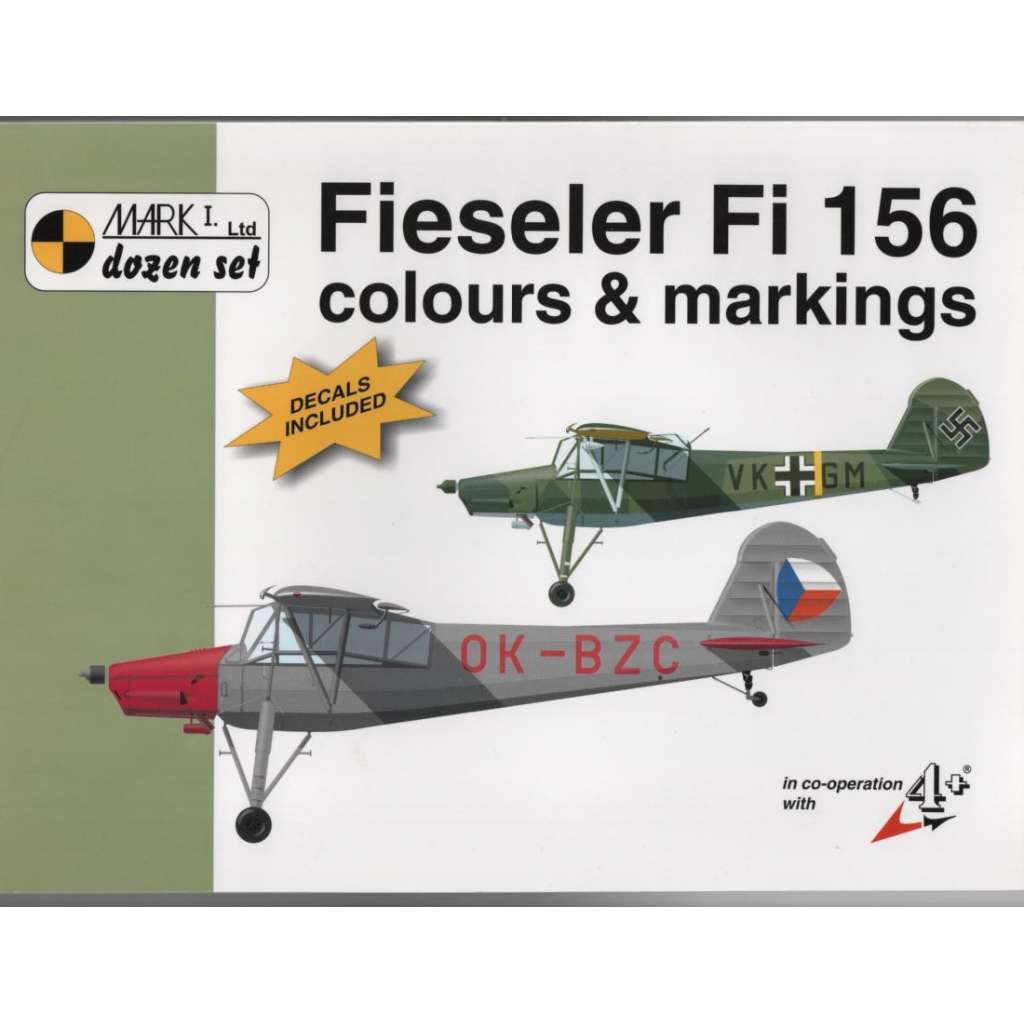 Fieseler FI 156 colours & markings; in co-operation with 4+ [Dozen Set] [letectví]