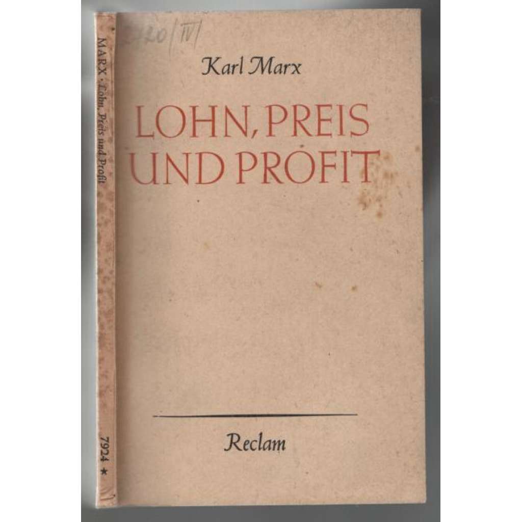 Lohn, Preis und Profit [marxismus]
