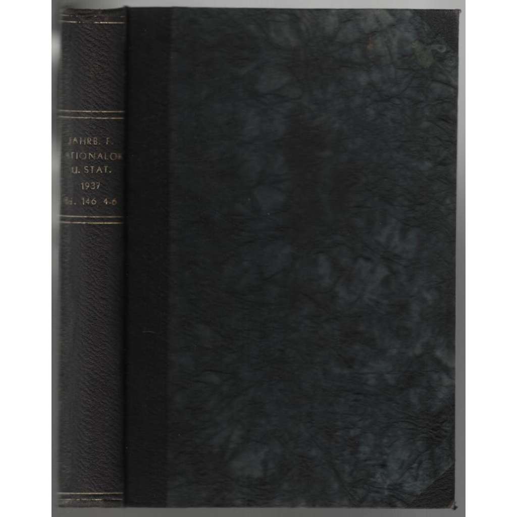Jahrbücher für Nationalökonomie und Statistik; Band 146, Nr. 4-7, 1937 [Německo, ekonomie]