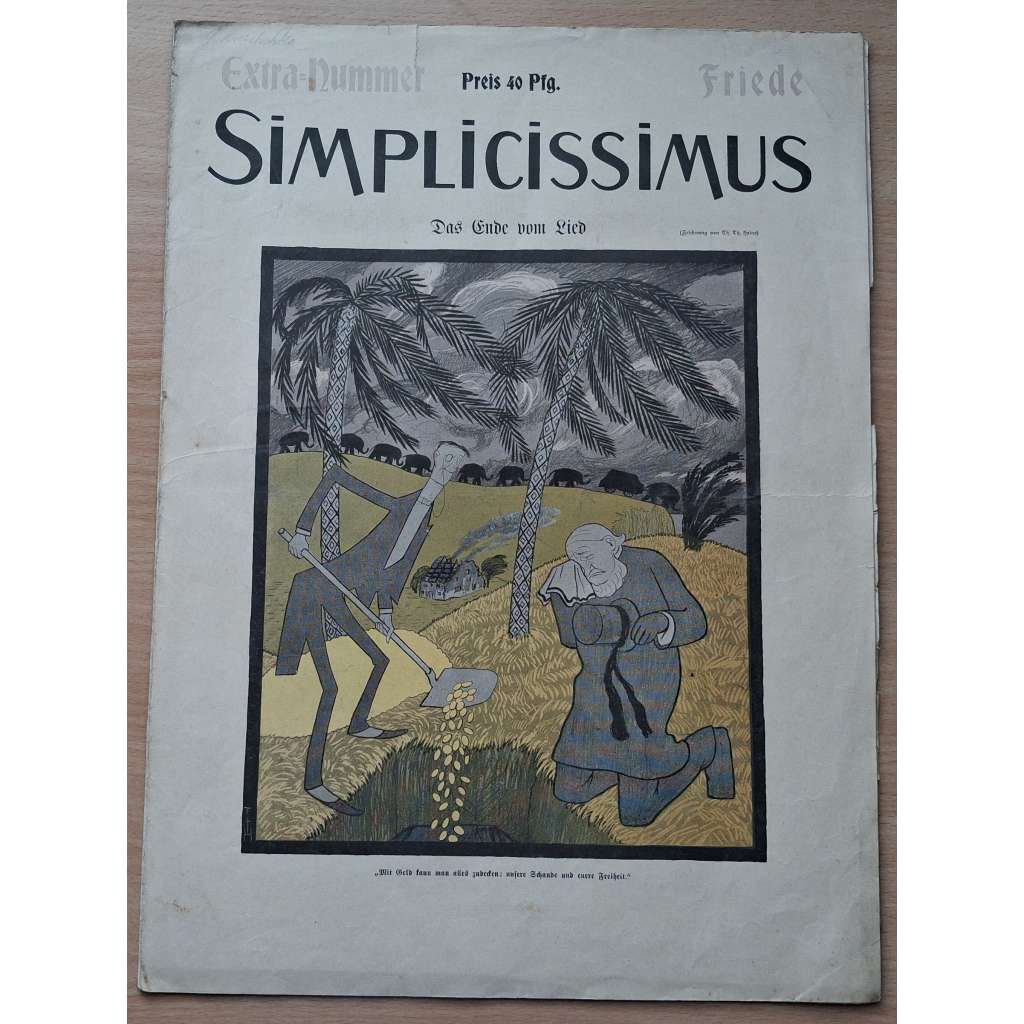 Simplicissimus. Extra-Nummer - Friede [německý satirický časopis]