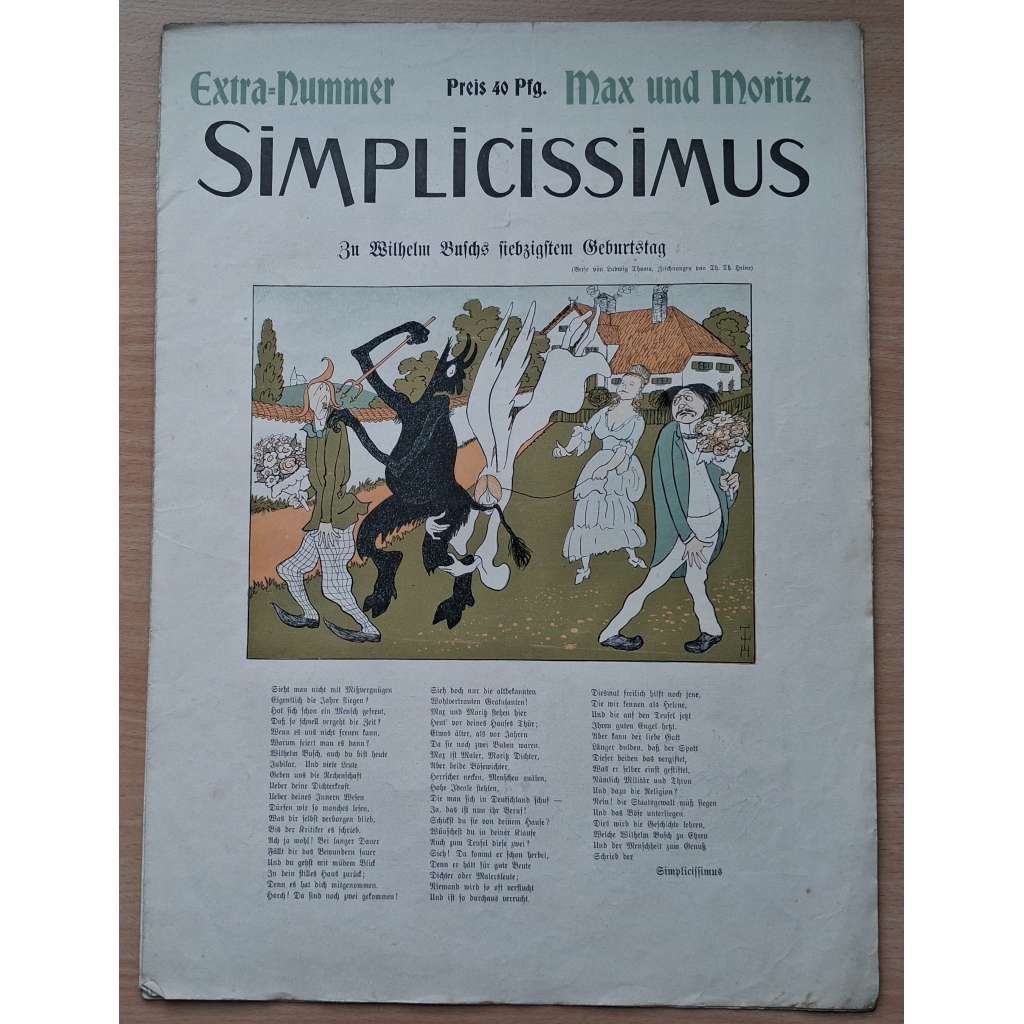 Simplicissimus. Extra-Nummer - Max und Moritz [německý satirický časopis]