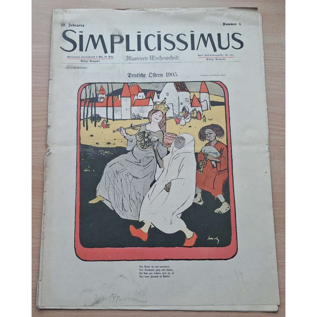 Simplicissimus. Illustrierte Wochenschrift; 10. Jahrgang, Nr. 5, 2. Mai 1905 [německý satirický týdeník]