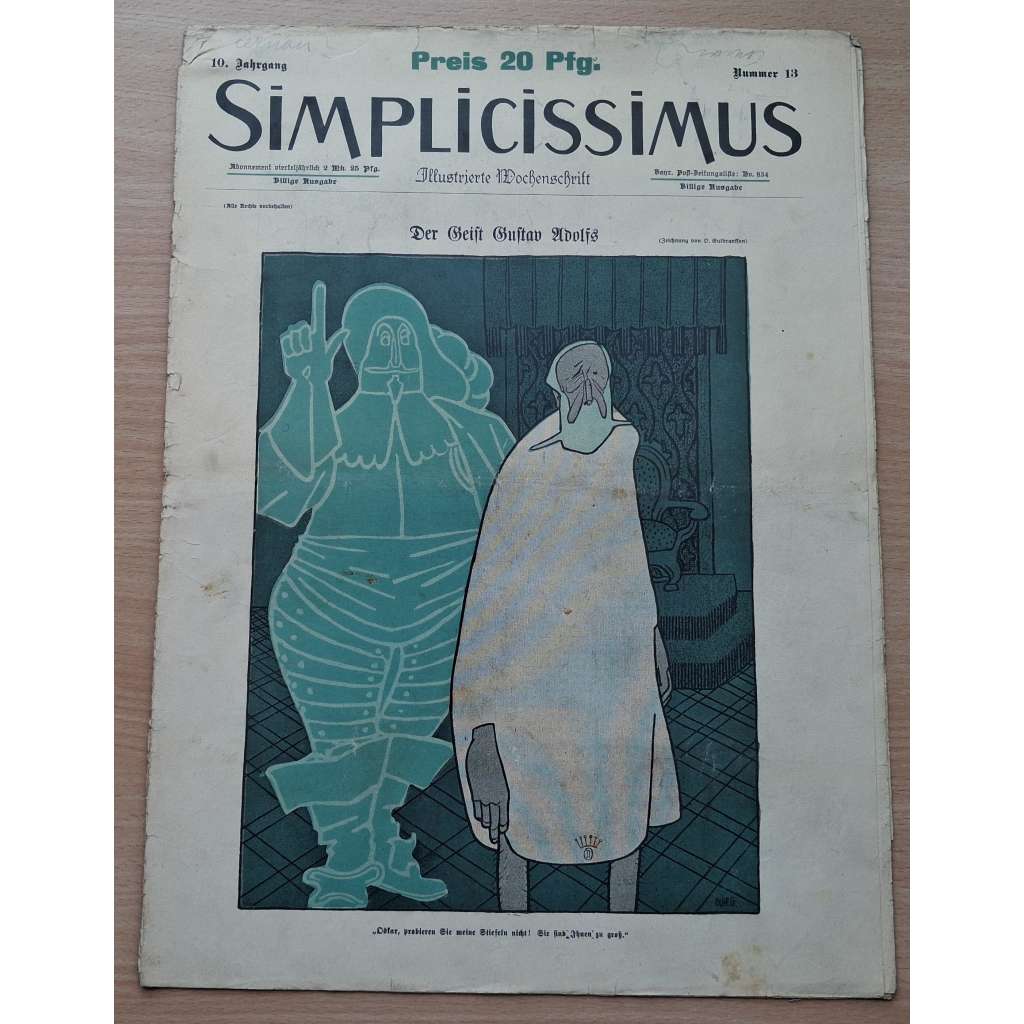 Simplicissimus. Illustrierte Wochenschrift; 10. Jahrgang, Nr. 13, 27. Juni 1905 [německý satirický týdeník]