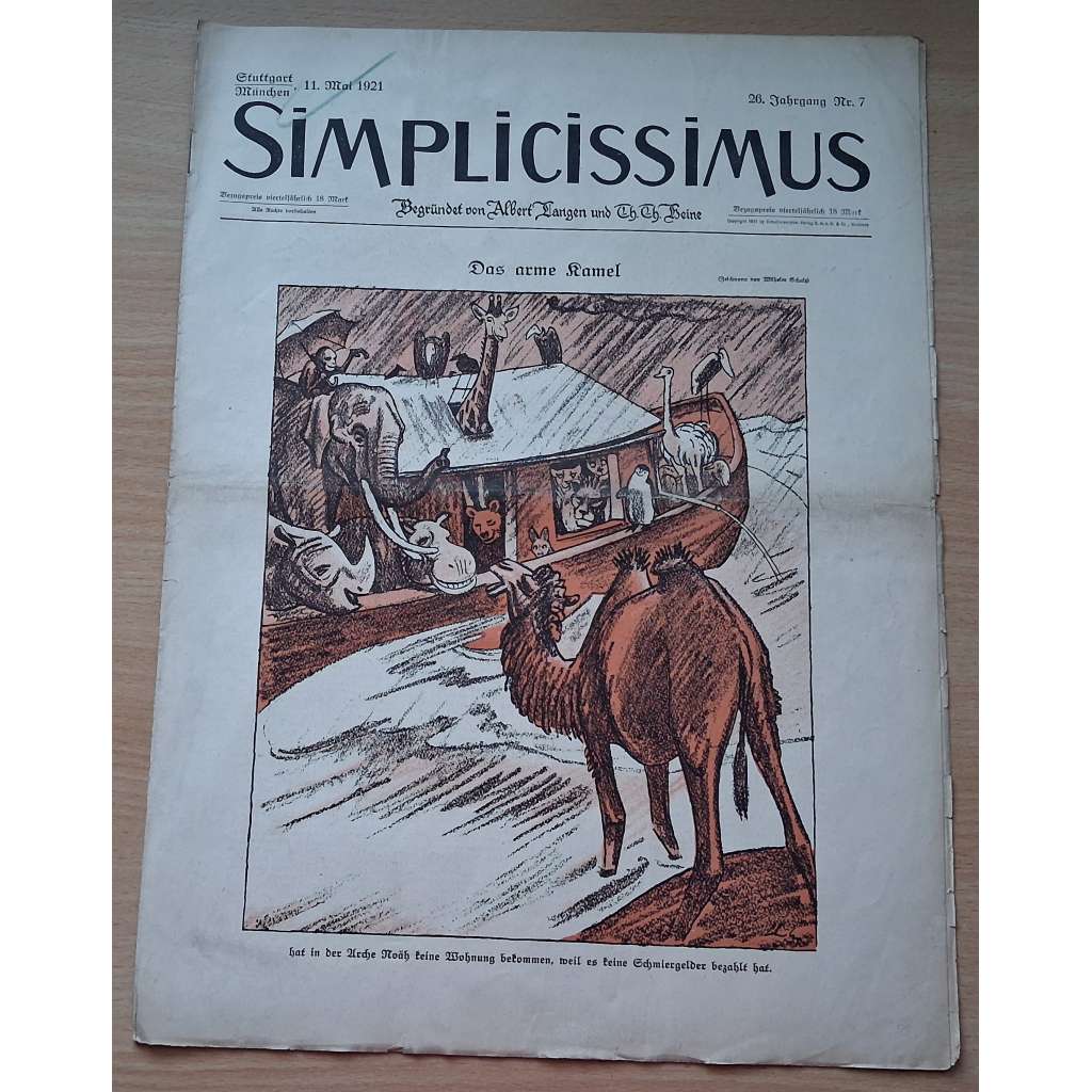 Simplicissimus; 26. Jahrgang, Nr. 7, 11. Mai 1921 [německý satirický týdeník]