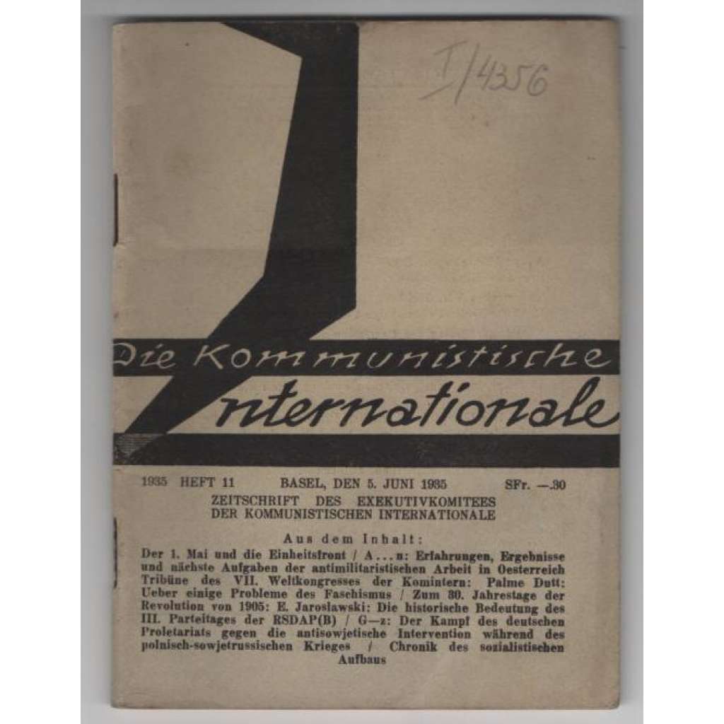 Die Kommunistische Internationale; XVI. Jahrgang 1935, Heft 11 [komunismus]