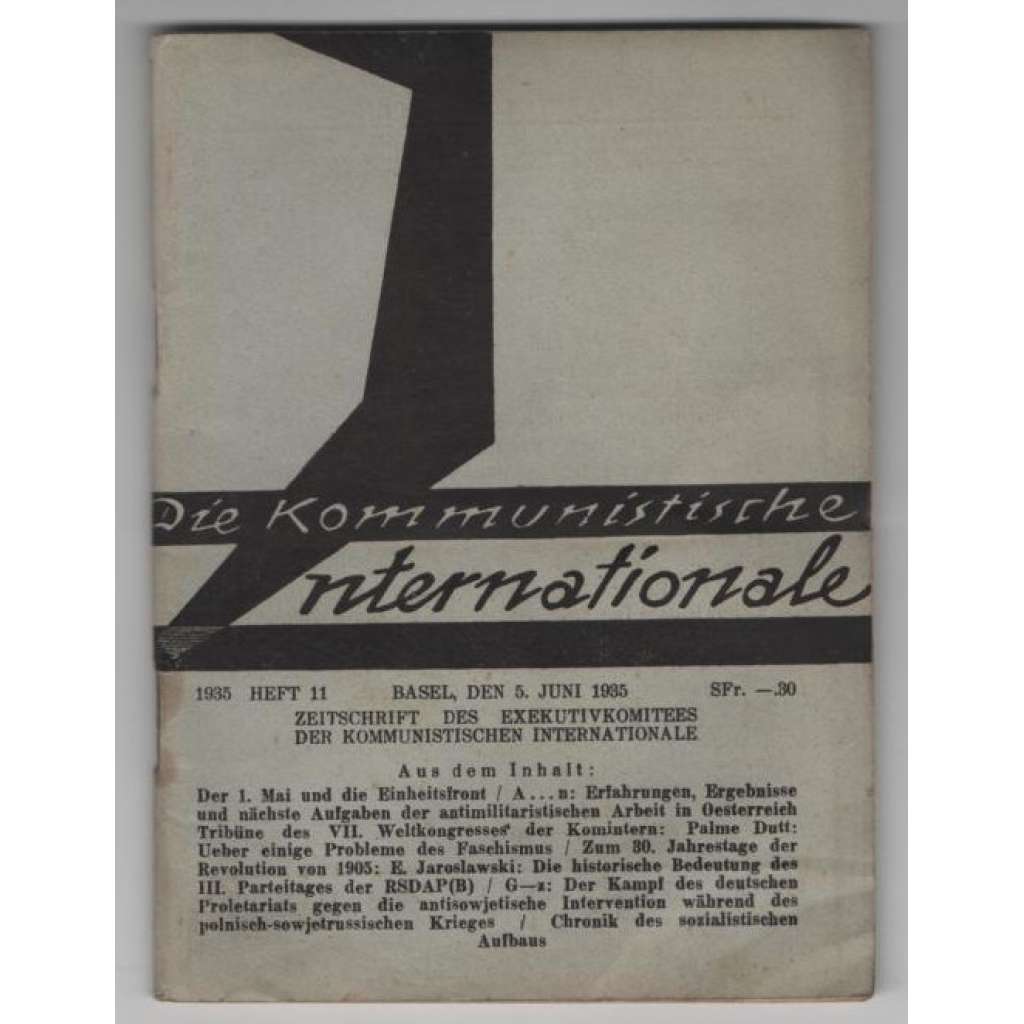 Die Kommunistische Internationale; XVI. Jahrgang 1935, Heft 11 [komunismus]