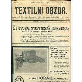 Textilní obzor - roč. 38, 1940 (textil, průmysl)
