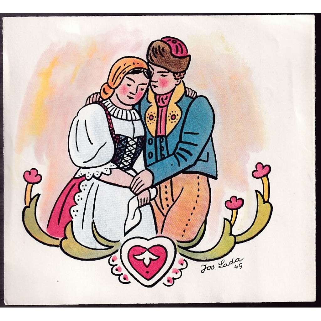 Snoubenci zinkografie Josef Lada (1887-1957)