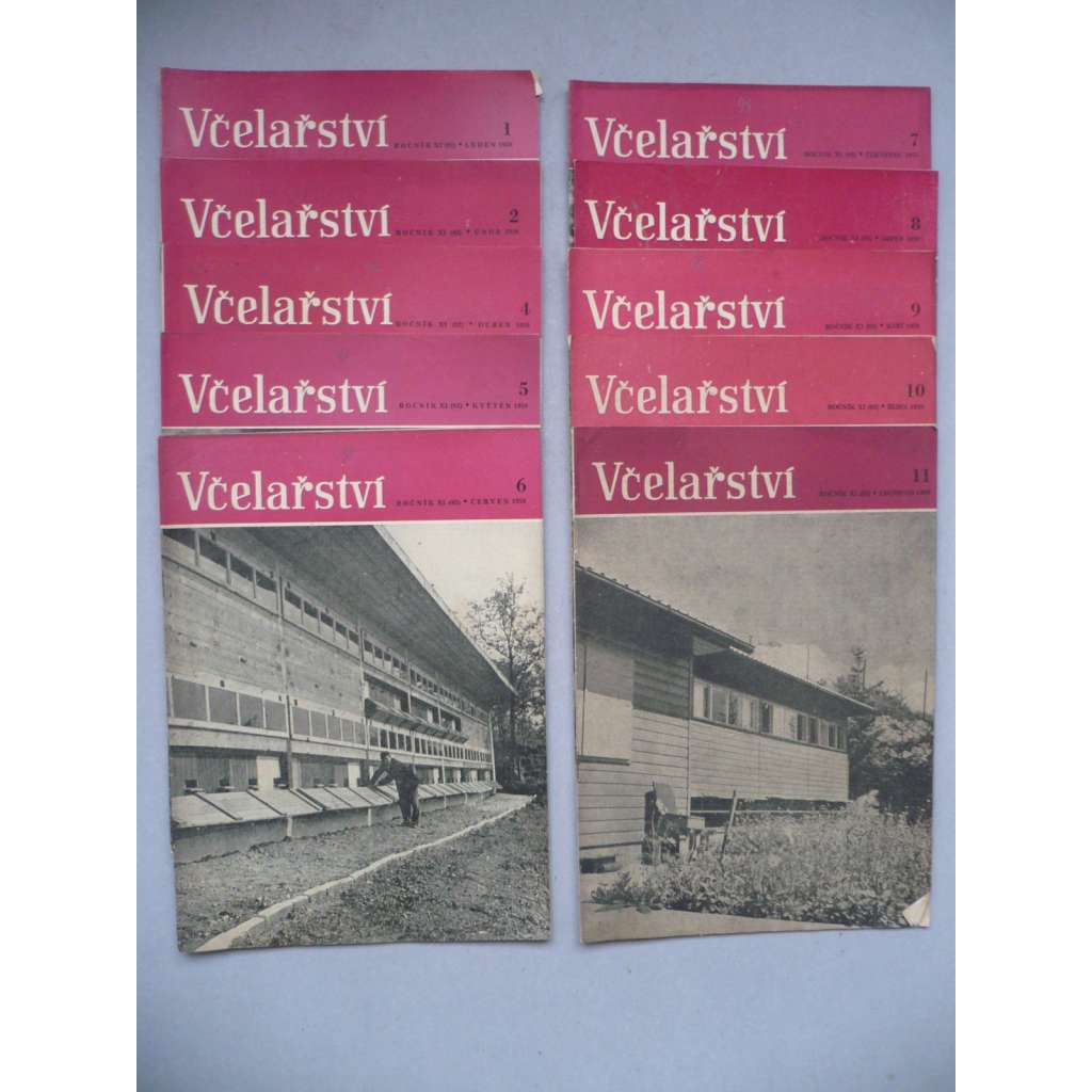 Včelařství, ročník XI., rok 1958., chybí č. 3 a 12 jinak kompl. (včely)