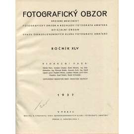 Fotografický obzor 1937, roč. XLV. (umělecká fotografie, Ehm, Hájek, Jírů)