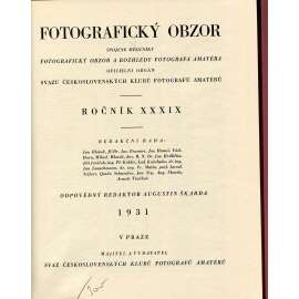 Fotografický obzor 1931, roč. XXXIX. (umělecká fotografie, Hájek, Jírů)