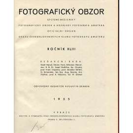 Fotografický obzor 1935, roč. XLIII. (umělecká fotografie, Hájek)