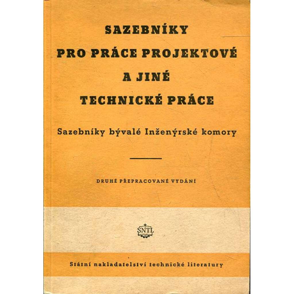 Sazebníky pro práce projektové a jiné technické práce