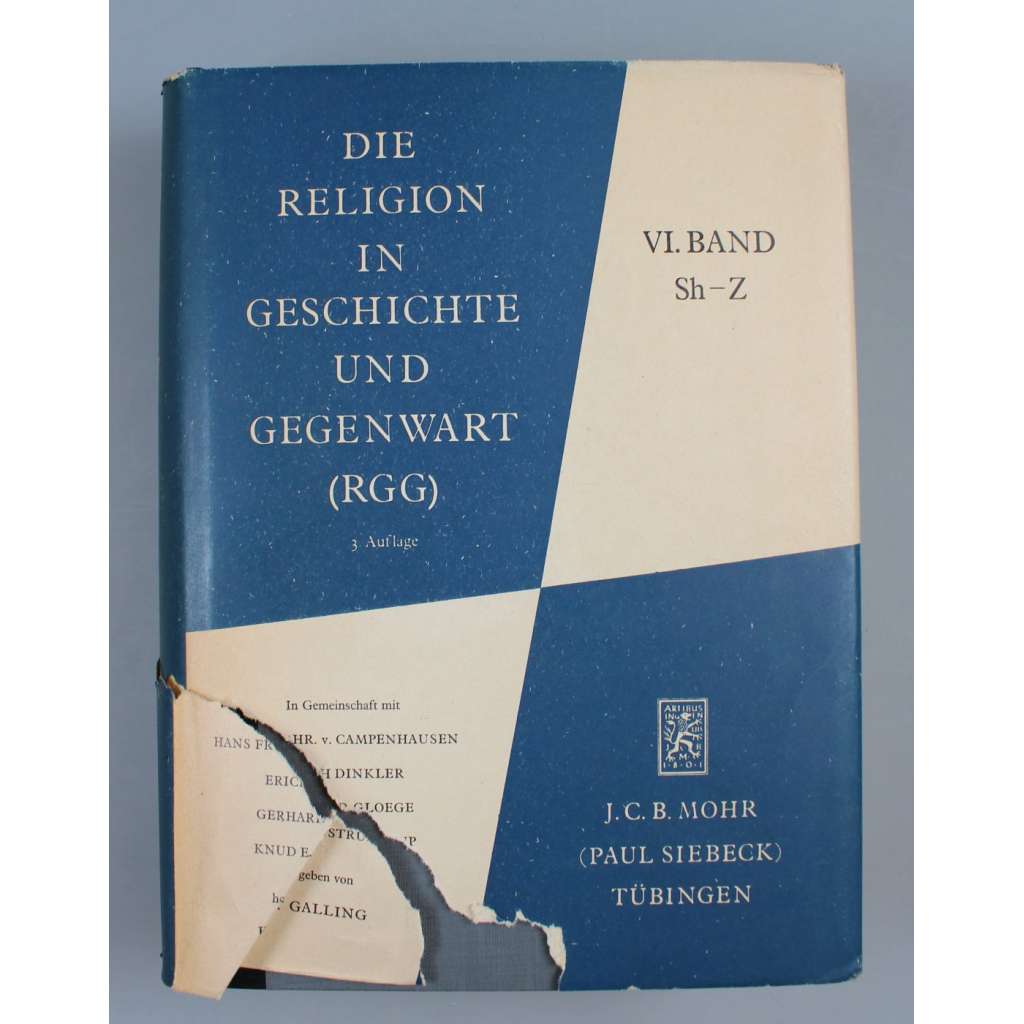 Die Religion in Geschichte und Gegenwart (RGG), sv. 6, Sh–Z [náboženství; historie; křesťanství; religionistika; encyklopedie]