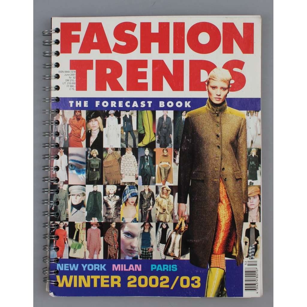 Fashion Trends. Winter 2002/03. New York. Milan. Paris [Móda, zima 2002/03; mj i Chanel, Gaultier, Prada, Armani]