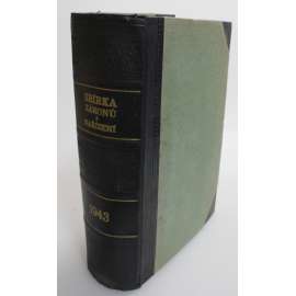 Sbírka zákonů a nařízení 1943 (právo, vyhlášky, nařízení, protektorát, druhá světová válka, polokožená vazba - vazba kůže HOL