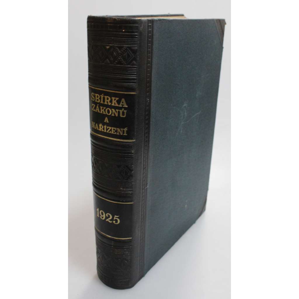 Sbírka zákonů a nařízení státu československého 1925 (právo, nařízení, vyhlášky, první republika, polokožená vazba - vazba kůže)