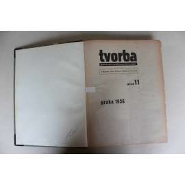 Tvorba. Týdeník pro literaturu, politiku a umění, ročník 11, 1936 (časopis, první republika, komunismus, mj. K. Teige - Čin Romaina Rollanda; E. F. Burian - Lazebník sevillský; Lidové umění na Ukrajině, K. Čapek - příklad celého muže)