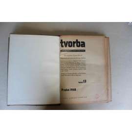 Tvorba. Týdeník pro kulturu a politiku, ročník XVII 1948 (časopis, komunismus, mj. Kupředu, zpátky ni krok!; E. F. Burian - V duchu února; J. Kroha - O nový umělecký sloh; E. Filla - Májové epištoly)